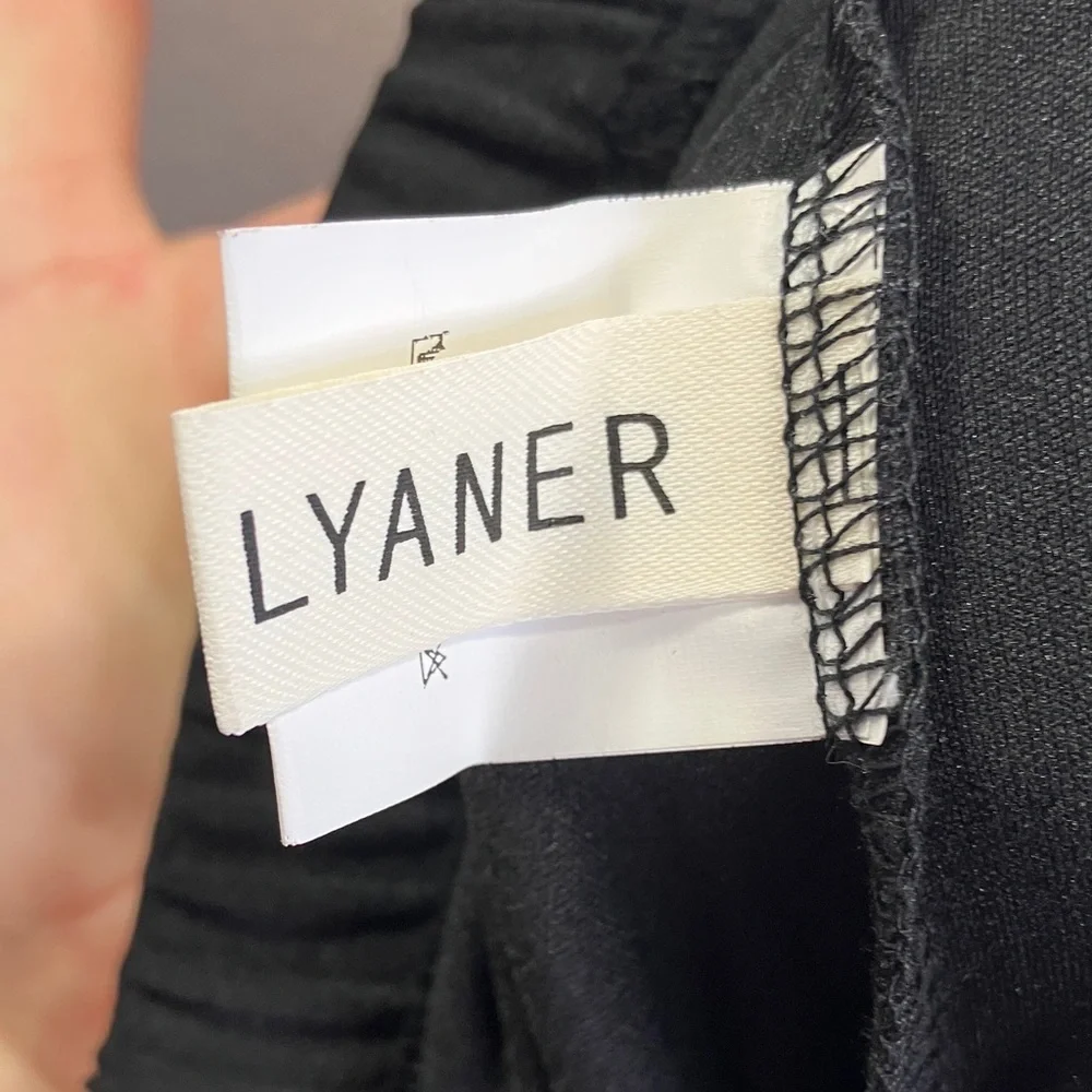 LYANER Chic Black Flare Women's Pants/Leggings
